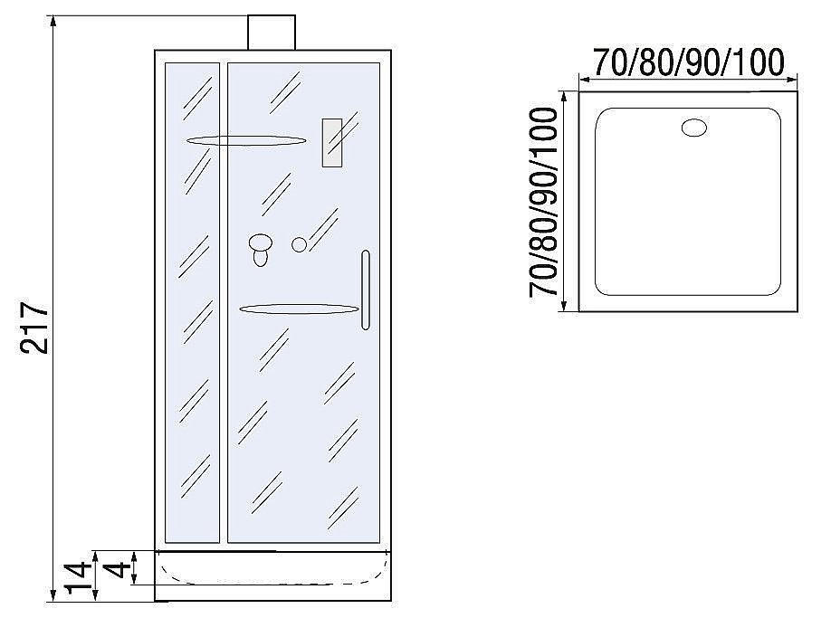 Душевая кабина River Tana 80 без крыши купить в интернет-магазине Sanbest