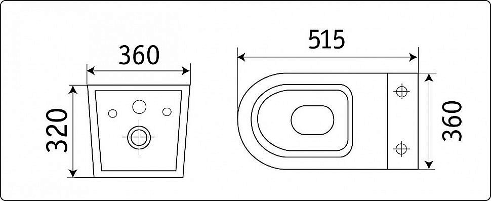 Унитаз подвесной Ceramalux NS-5178-18 черный, безободковый, с крышкой микролифт купить в интернет-магазине Sanbest