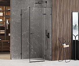 Душевой угол NEW TRENDY AVEXA BLACK EXK-1589 100x90 стекло прозрачное/профиль черный, правый купить в интернет-магазине сантехники Sanbest