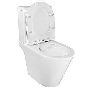 Унитаз напольный AZARIO Flin AZ-1363C безободковый, с бачком, с крышкой микролифт, глянцевый белый купить в интернет-магазине Sanbest