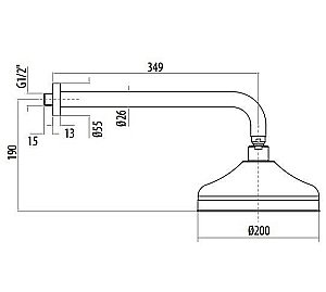 Верхний душ Gattoni Programma Doccia SFPCL20V0br 20 бронза купить в интернет-магазине сантехники Sanbest