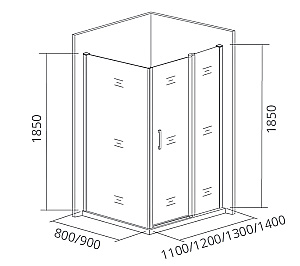 Душевой уголок Good door LATTE WTW+SP 140x80 матовый купить в интернет-магазине Sanbest