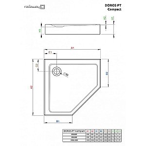 Душевой поддон Radaway Doros PT Compact SDRPT8080-05 80x80 белый купить в интернет-магазине Sanbest