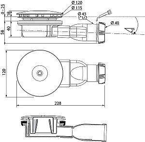 Сифон Radaway R400W Slim Ø90 купить в интернет-магазине сантехники Sanbest