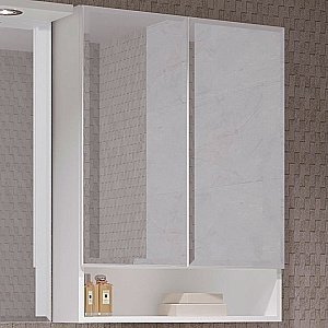 Зеркальный шкаф Опадирис Фреш 61 белый/с фацетом купить в интернет-магазине сантехники Sanbest