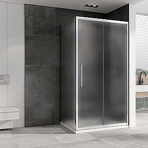 Душевой уголок ABBER Schwarzer Diamant AG30150MH-S100M 150x100 стекло матовое/профиль хром купить в интернет-магазине Sanbest