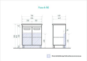 Тумба с раковиной Vigo Plaza 700 белая для ванной в интернет-магазине Sanbest