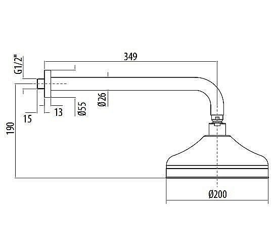 Верхний душ Gattoni Programma Doccia SFPCL20V0br 20 бронза купить в интернет-магазине сантехники Sanbest