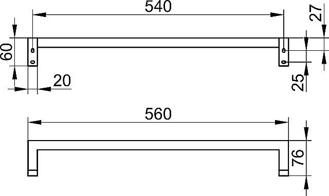 Полотенцедержатель KEUCO EDITION 90 SQUARE 19101010800 хром купить в интернет-магазине сантехники Sanbest