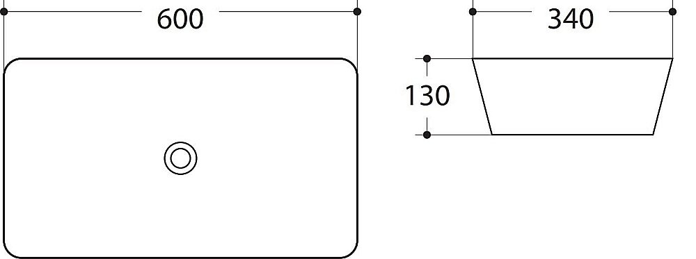Раковина накладная Art&Max 60 AM-7090-B белая купить в интернет-магазине Sanbest