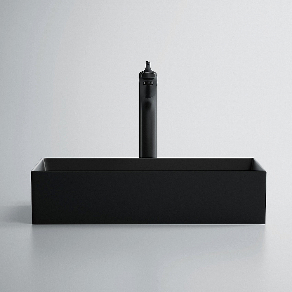 Раковина Abber Rechteck 60 AC2220MB черная матовая купить в интернет-магазине Sanbest