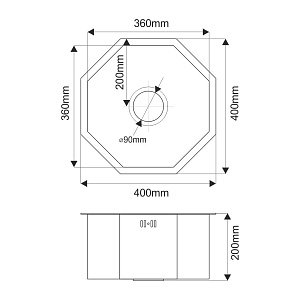 Мойка кухонная Melana Octavia Profline D400G золото купить в интернет-магазине сантехники Sanbest