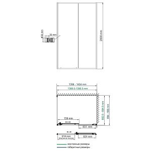 Душевой уголок WasserKRAFT Dill 61S36 140x90 купить в интернет-магазине Sanbest