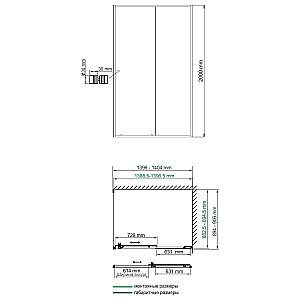 Душевой уголок WasserKRAFT Dill 61S36 140x90 купить в интернет-магазине Sanbest