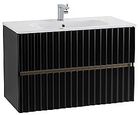 Тумба с раковиной Art&Max ELEGANT 90 черная матовая для ванной в интернет-магазине Sanbest