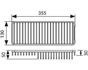 Полка Kaiser KH-5052 черная купить в интернет-магазине сантехники Sanbest
