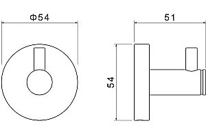 Крючок Aquatek Европа AQ4101CR хром купить в интернет-магазине сантехники Sanbest