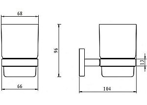 Стакан с держателем Aquanet Flash S6 купить в интернет-магазине сантехники Sanbest