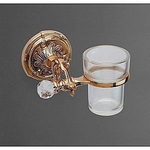 Стакан подвесной Art&Max Barocco Cristal AM-1787-Br-C бронза купить в интернет-магазине сантехники Sanbest