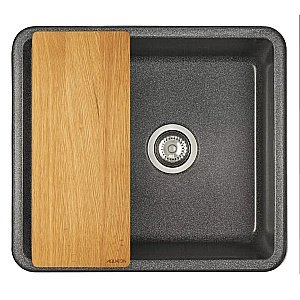 Мойка кухонная Акватон Беллис 57 графит купить в интернет-магазине сантехники Sanbest