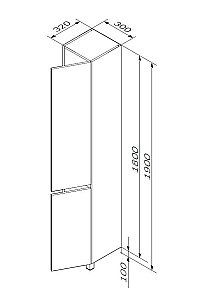Пенал напольный AM.PM Gem S 40 белый для ванной в интернет-магазине сантехники Sanbest