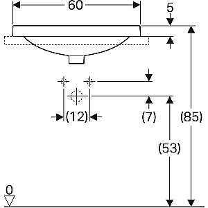Раковина встраиваемая Geberit VariForm 500.730.01.2 белая купить в интернет-магазине Sanbest