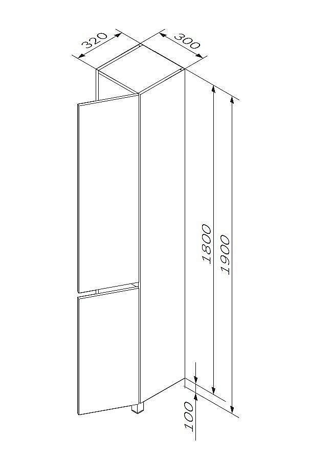 Пенал напольный AM.PM Gem S 40 белый для ванной в интернет-магазине сантехники Sanbest