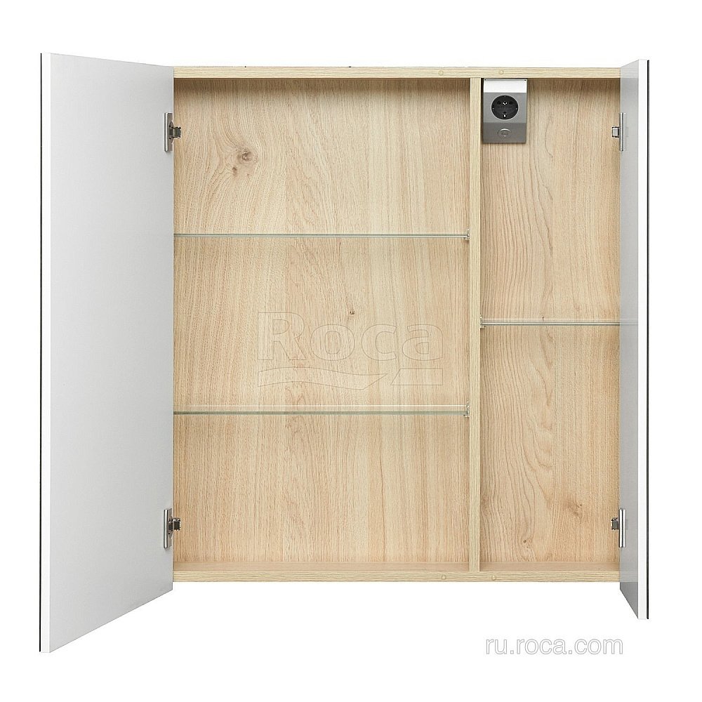 Зеркальный шкаф Roca UP ZRU9303017 80 белый глянец купить в интернет-магазине сантехники Sanbest