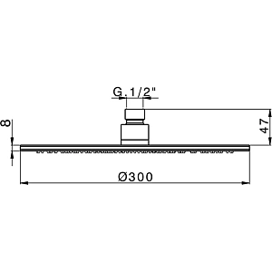 Верхний душ Cisal CHERIE DS01633024 D300 золото купить в интернет-магазине сантехники Sanbest