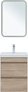 Тумба с раковиной Aquanet Нота New 334196 50 дуб светлый для ванной в интернет-магазине Sanbest