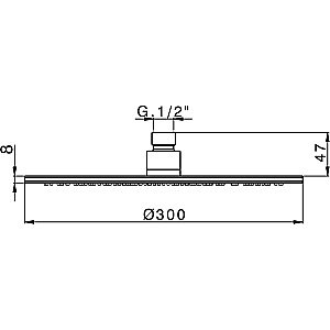 Верхний душ Cisal CHERIE DS01633024 D300 золото купить в интернет-магазине сантехники Sanbest