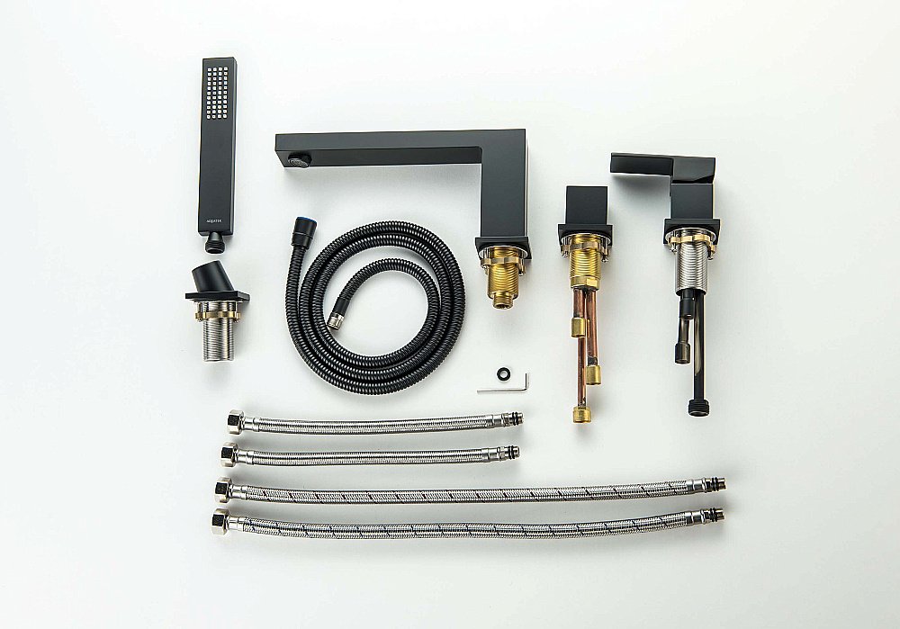 Смеситель на борт ванны Aquatek Либра AQ1648MB черный матовый купить в интернет-магазине сантехники Sanbest