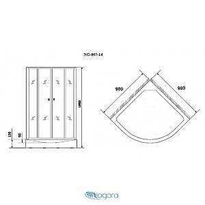 Душевой уголок Niagara Eco NG-007-14 90х90 купить в интернет-магазине Sanbest