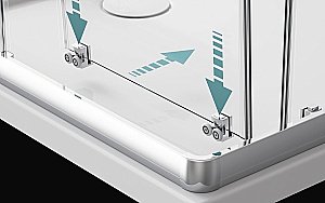 Душевой уголок Radaway Premium Plus DWD+S 180х70 стекло коричневое/профиль хром купить в интернет-магазине Sanbest