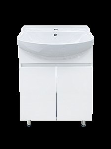 Тумба с раковиной (ПВХ) напольная Misty Амур 60 белая для ванной в интернет-магазине Sanbest