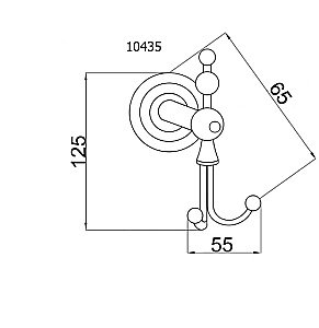 Крючок Boheme Brillante 10435 купить в интернет-магазине сантехники Sanbest