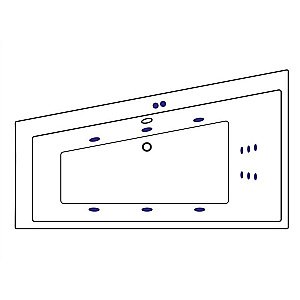 Ванна акриловая EXCELLENT Sfera Slim LINE WAEX.SFL17S.LINE.GL 170x100 белая с гидромассажем купить в интернет-магазине Sanbest