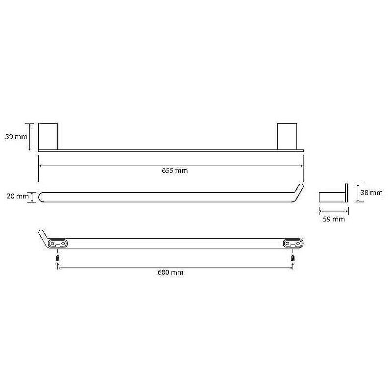 Полотенцедержатель Bemeta Organic Black 167104370 черный матовый купить в интернет-магазине сантехники Sanbest