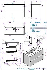 Тумба с раковиной La Fenice Simpla Twin 100 FNC-01-SIM-B-100-2 белая матовая для ванной в интернет-магазине Sanbest
