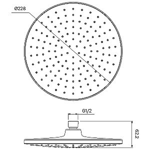 Верхний душ Iddis Optima Home OPH22BRi64 черный матовый купить в интернет-магазине сантехники Sanbest