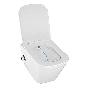 Унитаз подвесной с функцией биде Azario Hugo AZ-10007 белый, безободковый, с крышкой микролифт купить в интернет-магазине Sanbest