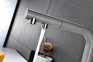 Смеситель для кухни Paulmark Serpentine Se213222-DG графит купить в интернет-магазине сантехники Sanbest