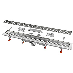 Душевой лоток Azario Medium 85 AZ-CH 850 M хром матовый купить в интернет-магазине Sanbest