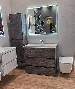 Пенал Art&Max Family-M 40 железный камень для ванной в интернет-магазине сантехники Sanbest