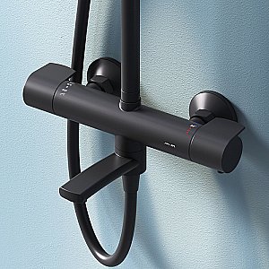 Душевая система AM.PM X-Joy F0785A522 черная купить в интернет-магазине сантехники Sanbest