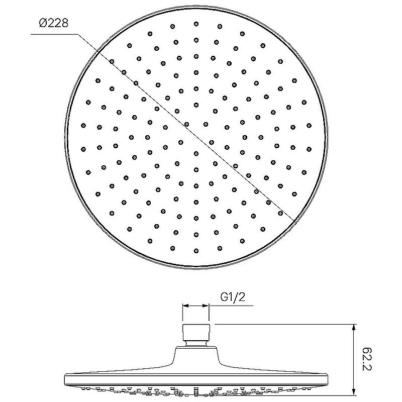 Верхний душ Iddis Optima Home OPH22BRi64 черный матовый купить в интернет-магазине сантехники Sanbest
