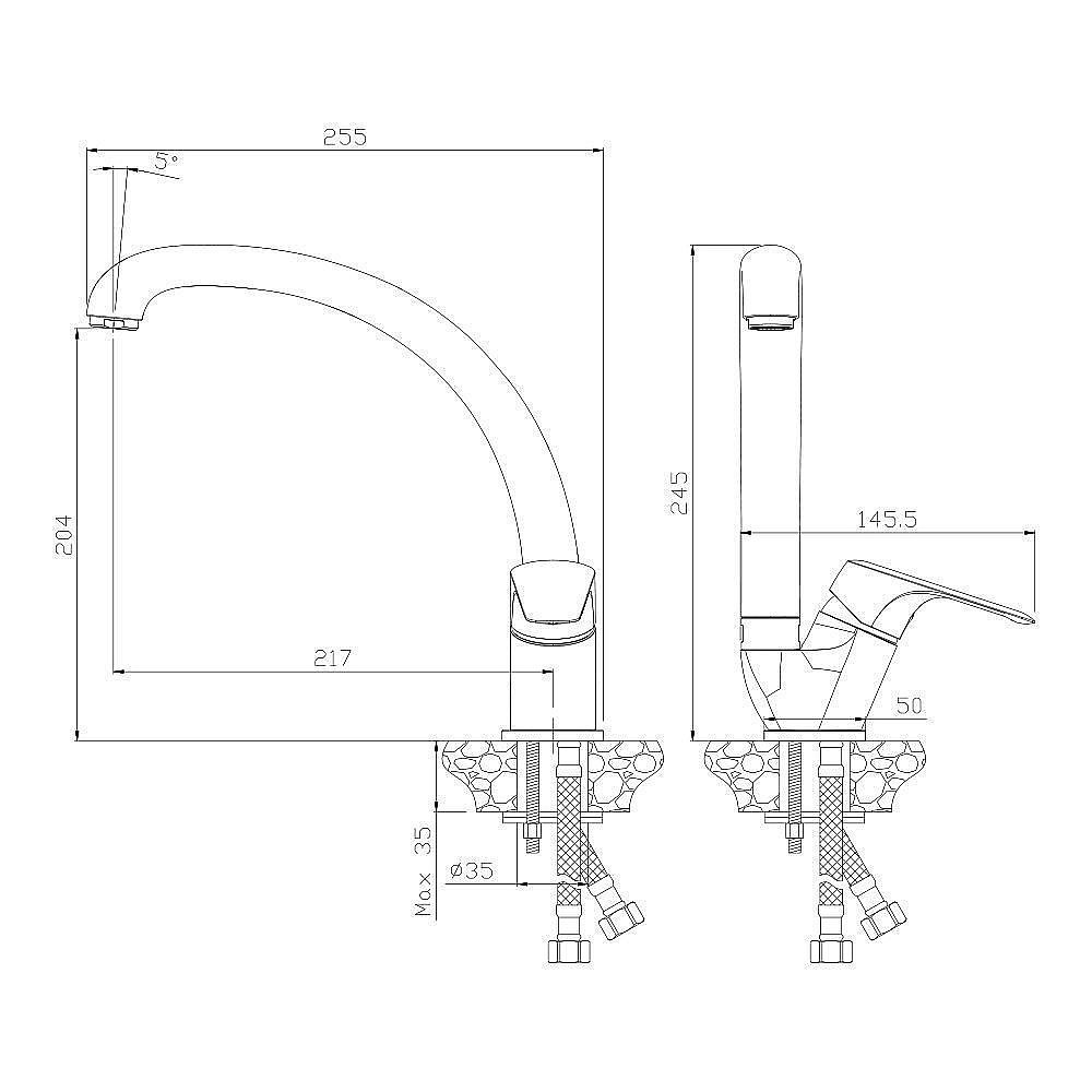 Смеситель для кухни Olive's Evora 33431EV купить в интернет-магазине сантехники Sanbest
