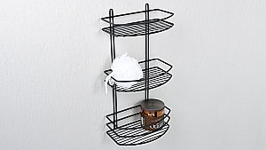 Полка-решетка тройная Fixsen FX-720B-3 черная купить в интернет-магазине сантехники Sanbest