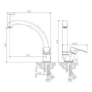 Смеситель для кухни Olive's Evora 33431EV купить в интернет-магазине сантехники Sanbest