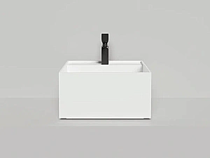 Раковина накладная Salini ARMONIA SQUARE TOP 02 S-Stone 130522TM 45 без отверстия под смеситель, белая купить в интернет-магазине Sanbest